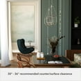 thumbnail image 6 of Hunter - Indria 3-light Brushed Nickel, Medium Size Pendant Light, Dimmable, Geometric Shaped, for Bedrooms, Dining, Living Rooms - 19366, 6 of 8