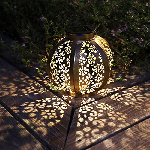 Waterproof Outdoor Solar Lantern Hanging Light LED Yard Patio Garden Lamp Decors 