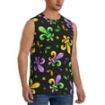 thumbnail image 2 of Fotbe Mardi Gras Carnival4 Men's Camiseta sin Mangas Estampada para Hombres, Playera Casual para Gimnasio, Entrenamiento, Playa-Medium, 2 of 7