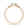 thumbnail image 2 of ANGARA Natural Pear Aquamarine Wave Shank Solitaire Engagement Ring in 14K Rose Gold for Women (Size-7x5mm) | March Birthstone, Birthday, Anniversary, Jewelry Gift for Women | Natural Aquamarine Ring, 2 of 9