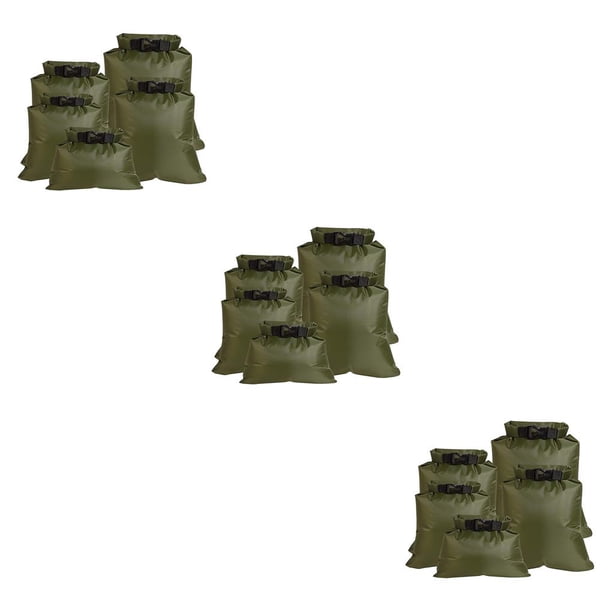 Eigraketly Bolsa seca impermeable de 5 piezas para kayak, paquete de piragüismo a la deriva, portátil, senderismo, acampada, hebilla, saco de Type1 NO1