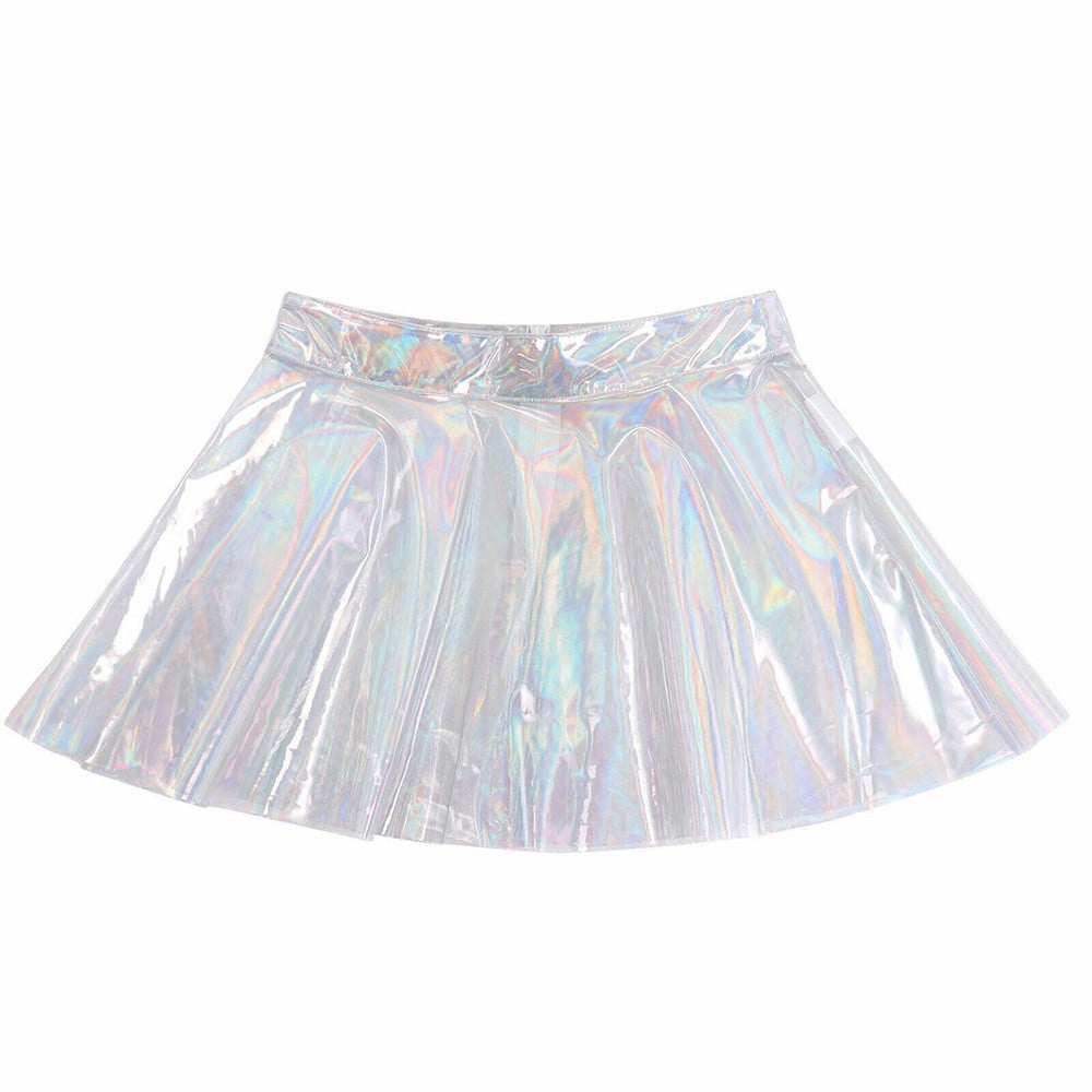 Jupe Plissée Transparente En PVC, Taille Haute, Mini, Pour Femme, Clubwear