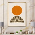 thumbnail image 3 of Designart Abstract Minimal Orange Sun and Rainbow I FLOAT FRAME WALL ART, 3 of 4