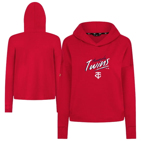 Women's Levelwear Red Minnesota Twins Sweet Sizzle Tri-Blend Hoodie