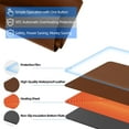 thumbnail image 3 of Heated Desk Pad Mouse Pad - Heated Desk Mat - Warm Desk Pad - 3 Levels Heating & 4 Hours Auto Shut-Off, PU Leather Mouse Pad - 31.5 x 13 inch (Brown), 3 of 13
