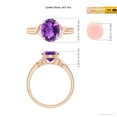 thumbnail image 5 of ANGARA Natural 1.6 Ct. Amethyst Solitaire Ring in 14K Rose Gold for Women (Ring Size: 4.5), 5 of 9