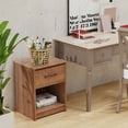 thumbnail image 4 of Gymax Table de Chevet 2 Pcs avec Tiroir Étagère de Rangement Table d'Appoint en Bois Chambre Brun, 4 of 10