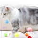 thumbnail image 4 of GOOHOCHY 30 pelotas de peluche de colores para gatos, pompones elásticos para jugar (colores surtidos), 4 of 7