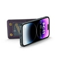 thumbnail image 5 of Mantto for iPhone 16 Plus Case with Card Holder, Premium PU Leather Back Flip Wallet Case for Women Men with RFID Blocking Card Slots Magnetic Clasp Shockproof Kickstand Phone Cover,Purple, 5 of 12