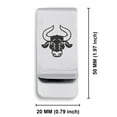 thumbnail image 2 of Stainless Steel Taurus Zodiac (Bull) Classic Slim Money Clip Credit Card Holder, 2 of 2