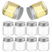 WRITWAA 20Pcs Small Glass Jars with Lids for Food Storage Assorted Color Glass Containers