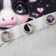 thumbnail image 4 of Castle Fairy Kids Children Kawaii Cow Blackout Curtains Set of 2 (52x84 Each),Cute Farmhouse Animal Window Curtains,Chic Flowers Rose Curtains and Drapes,Super Cozy Room Decor, 4 of 6