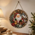 thumbnail image 3 of Dalang Christmas Hanging Home Accent, Acrylic Rhinestone Wreath Sign, Decorative Front Door Window Covered Porch Holiday Display, 7.9 in, 3 of 8
