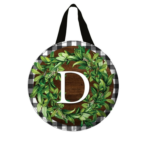 Briarwood Lane Wreath Monogram Letter D Door Hanger