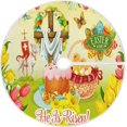 thumbnail image 1 of FMSHPON Easter DayEgg Hunt Greeting Xmas Christmas Tree Skirt Stand Mat for Holiday Party Decoration Indoor Outdoor 48 inches, 1 of 6