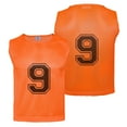 thumbnail image 3 of Athllete DURAMESH Set of 12- Scrimmage Vest/Pinnies/Team Practice Jerseys with Free Carry Bag. Sizes for Children, Youth, Adult and Adult XXL (Flame Orange Numbered, Medium), 3 of 5