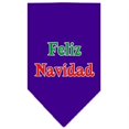 thumbnail image 1 of Feliz Navidad Screen Print Bandana Purple Small, 1 of 1