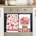 2Pcs Valentine's Day Heart Printed Towel Red & White Plaid Heart Style Kitchen Absorbent Hand Towel Holiday Table Decor Towel Popular Picks