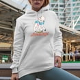 thumbnail image 2 of Distressed Easter Blessings - Cute Lamb Art, Easter Day or Sunday Favor, Souvenir or Merch Gift, White Hooded Sweatshirt or Hoodie, Small, 2 of 5