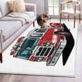 thumbnail image 2 of Red Fire Truck Large Area Rugs for Bedroom Living Room, Soft Non Slip Carpet Bedside Rug, Funny Cute Car Rectangular Floor Cover Kitchen Accent Rug 2.7'x5' for Dining Room/Office, 2 of 9