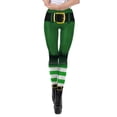 thumbnail image 1 of Leggings elásticos de cintura media Hugo para mujer y niñas con estampado de Shamrock, 1 of 10