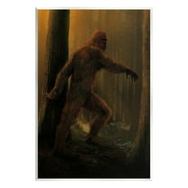 Stupell Industries Big Foot in Nature Fairy Tales & Fantasy Painting Unframed Art Print Wall Art, 10 x 15