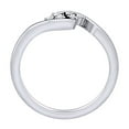 thumbnail image 3 of AFFY 1/10 Carat CT Round White Natural Diamond Bypass Engagement Wedding Promise Ring In 14k Solid White Gold (I-J Color, I2-I3 Clarity, 0.10 Cttw) Ring Size-9, 3 of 3