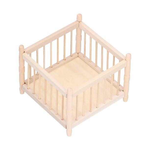 Cama De Bebé De Casa De Muñecas, Regalo Perfecto Cuna De Madera De