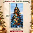thumbnail image 2 of Christmas Tree Window Cling, Large Seasonal Window or Door Decoration, Reusable-Look Flat Decoration for Home, for Home, Office, Storefront, Party, Multicolor, 35.43 x 70.87 in, 1 Piece, Style B, 2 of 10