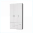 thumbnail image 3 of Armoire, 4-Door 2-Drawer | White Melamine, 3 of 6