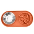 thumbnail image 4 of Cuenco Para Perros Con Alimentador Lento, Cuencos Dobles Para Mascotas, Silicona De Acero Inoxidable Para Perros Y Gatos, 4 of 7