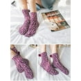 thumbnail image 6 of PULLIMORE Womens Fuzzy Cozy Slipper Socks Winter Warm Fluffy Plush Crew Sleeping Sock (Colorful), 6 of 8