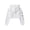 A White, variant on iiniim Kids Girls Long Sleeve Hooded Sweatshirt Crop Tops for Casual/Sports/Hiphop Dance 4-16 Pink 16