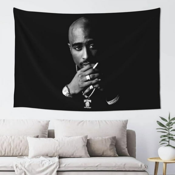 2pac Tapestry Wall Hanging Home Decoration Wall Blanket Dormitory Living Room Bedroom Backdrop Poster 40x60in