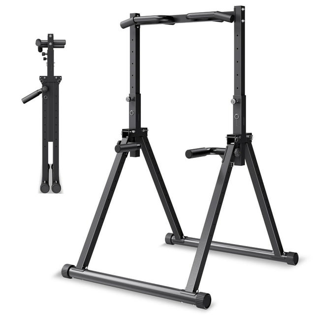 KFFKFF Pull Up Bar, 330LBS Capacity Portable Pullup Bar Station, Pullup Bars Free Standing with Triangular Structure & Heavy-Duty Steel Tube