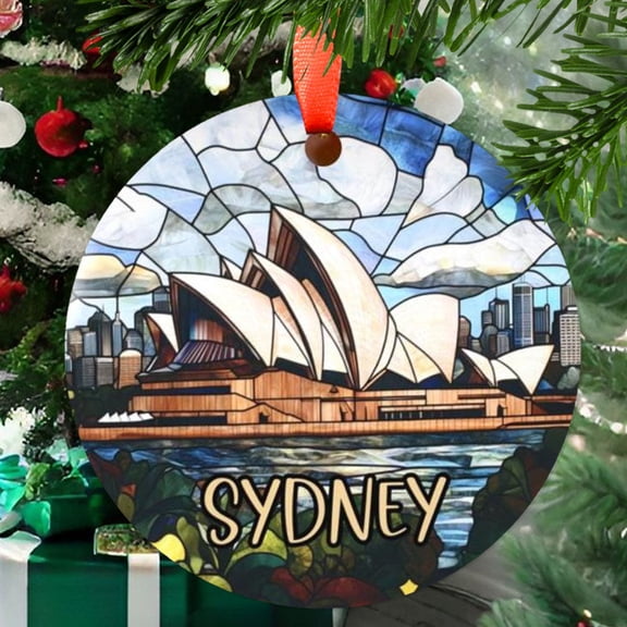 Sydney Christmas Ornament, Ceramic/Acrylic - Sydney Travel Souvenir, Holiday Tree Decoration, Vacation Keepsake 2025, Gift for Travelers, Commemorative 2025