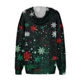 thumbnail image 6 of Hoodies For Women Oversized Winter Cute Sweatshirts Pullover Trendy Fall Clothes, Christmas Print Lightweight Design without Pockets for Comfortable Fall Winter Wear,Green,XL, 6 of 6