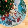 thumbnail image 5 of Coolnut Christmas Tree Skirt Snowman Xmas Tree Skirt, Floor Door Round Mat Decorations for Holiday Party Home Christmas Day Ornaments,35.4", 5 of 6