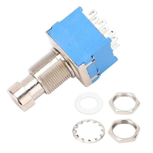 Foot Box Switch Effect Stomp Box Switch Unbuffered Bypass Foot Box Switch 9-Pin Guitar Pedal Box Switch Metal PVC High Temperature Resistant For Audio Equipment