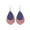 Blue, variant on 4th of July American Flag Earrings for Women - Patriotic Leather Teardrop Dangle Earrings - Lightweight USA Flag Jewelry for Independence Day, Memorial Day & Summer Outfits