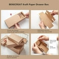 thumbnail image 5 of Kraft Paper Folding Box Drawer Box Rectangle BurlyWood Finished Product: 9.5x4cm Inside Size: 8x2.5x2.5cm 24pcs/set, 5 of 9