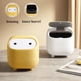 thumbnail image 4 of Desktop Trash Can Press Type Double Barrel Cartoon Shape Large Opening Mouth Large Capacity Prevent Odor With Lid Car Interior Office Garbage Can Wastebin, 4 of 12