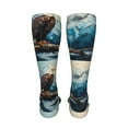 thumbnail image 6 of Rocae Iceberg Bald Eagle Novelty Casual compression Socks For Women Men Contrast Color Stockings, 6 of 8