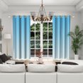thumbnail image 3 of Lfeey Sky Blue Gradient Blackout Curtains, Living Room Grommet Curtains 2 Panels, 72 Inches Long, 3 of 6