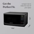 thumbnail image 4 of Farberware Countertop Microwave 900 Watts, 0.9 Cu. Ft. - Microwave Oven With LED Lighting and Child Lock - Perfect for Apartments and Dorms - Easy Clean Grey Interior, Retro Black, 4 of 5