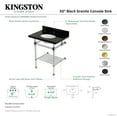 thumbnail image 4 of Kingston Brass KVPK30KAB1 Templeton 30" Black Granite Console Sink with Acrylic Legs and Shelf (8-Inch, 3-Hole), Black Granite/Polished Chrome, 4 of 4