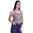 thumbnail image 2 of Moomaya Camisole Courte à Bretelles Spaghetti Imprimée pour Femmes, Hauts d'Été, 2 of 5