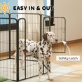 thumbnail image 4 of 6 Panels Heavy Duty Dog Playpen Outdoor Indoor with Door & Strap, 39" Height Portable & Foldable Pet Playpen, 4 of 6