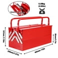 thumbnail image 3 of Caja de herramientas WORKPRO de metal plegable de 18 pulgadas, color rojo, 3 of 9