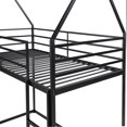 thumbnail image 6 of Aukfa Metal Bunk Bed with Slide, Twin over Twin, House Shape Loft Bed for Kids Teen, Black, 6 of 10